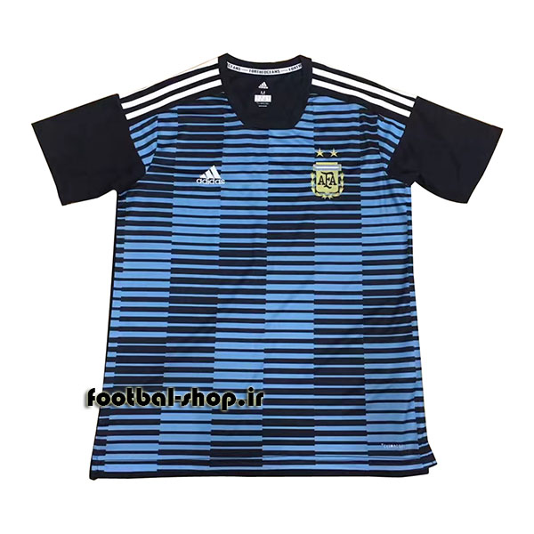 پیراهن هواداری آبی اورجینال آستین کوتاه 2018 آرژانتین-Adidas