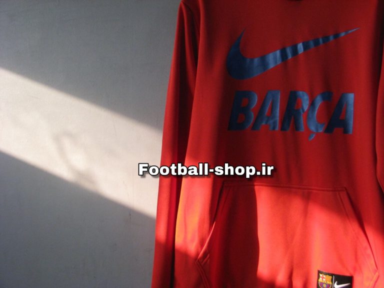 هودی کلاه دارحرفه ای قرمز اورجینال 2019 بارسلونا-Nike