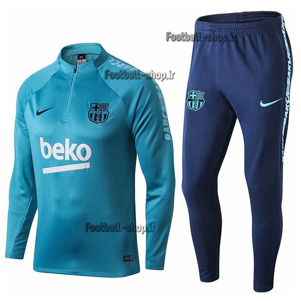 ‎ست سویشرت شلوار حرفه ای آبی سرمه ای اورجینال 2020 بارسلونا-Nike