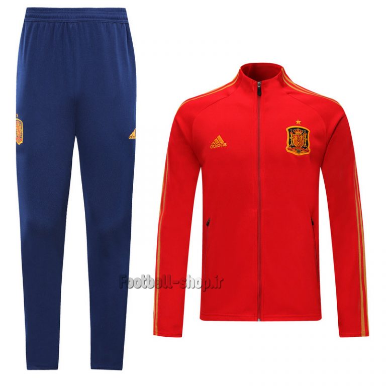 گرمکن شلوار قرمز سرمه ای اورجینال یورو 2021 اسپانیا-Adidas