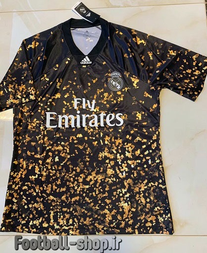 ‎لباس چهارم(فیفا) مشکی طلایی اورجینال رئال مادرید 2020-Adidas