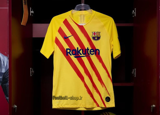 لباس چهارم آستین کوتاه اورجینال بارسلونا 2020-Nike
