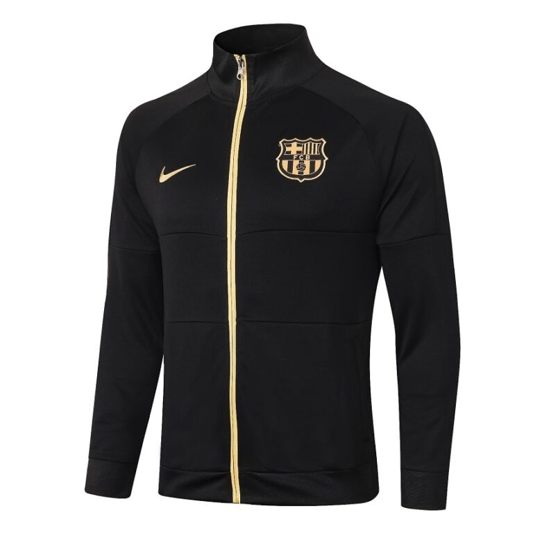 ‎ست گرمکن شلوار مشکی طلایی +A اریجینال 2022 بارسلونا-Nike