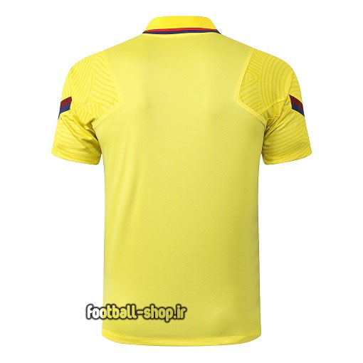 پولوشرت شلوار بارسلونا زرد سرمه ای +A اریجینال 2021-Nike