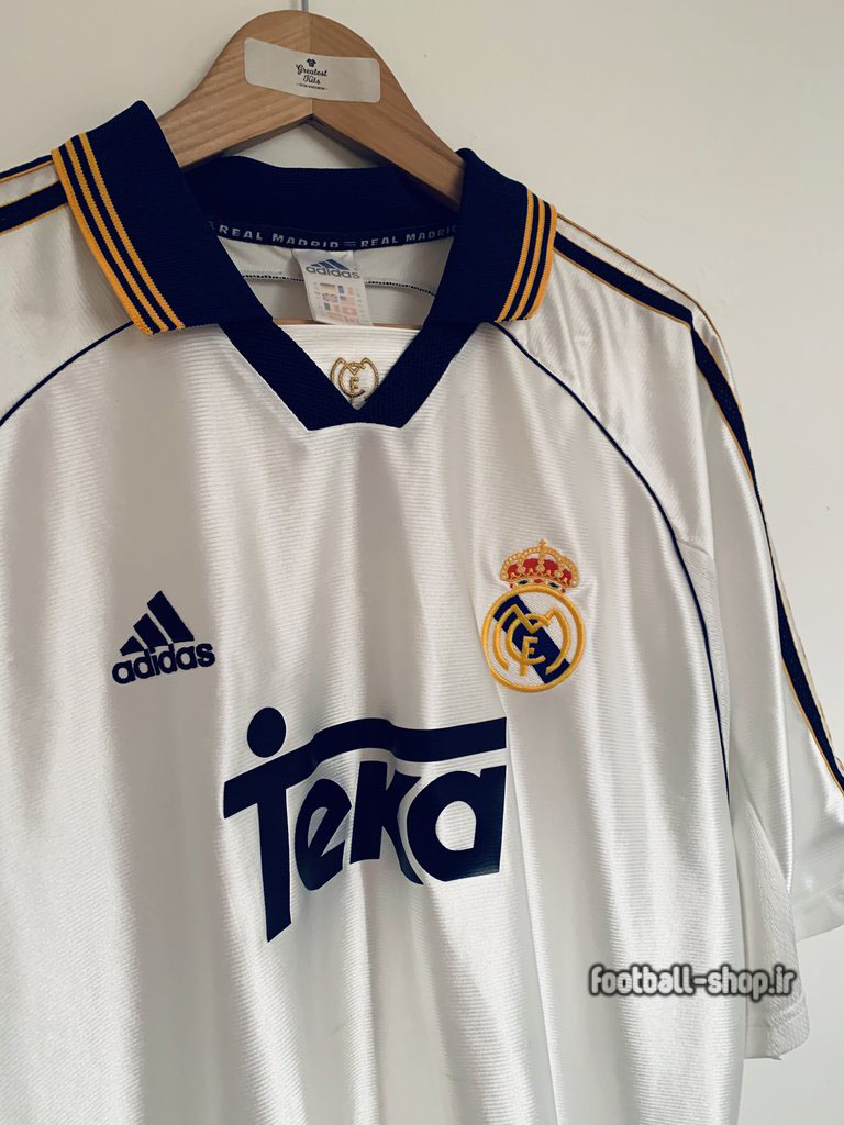 کیت اریجینال آ پلاس لباس سفید کلاسیک رئال مادرید 1999-2000-Adidas