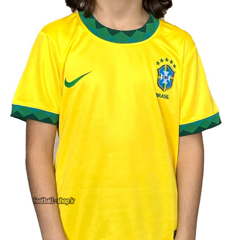 لباس و شورت اول برزیل 2022 اریجینال +A بچگانه-نایکی