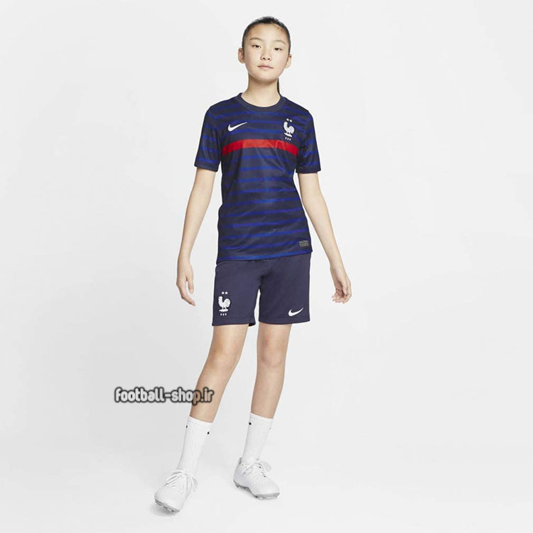 لباس و شورت اول فرانسه 2022 اریجینال +A بچگانه-Nike
