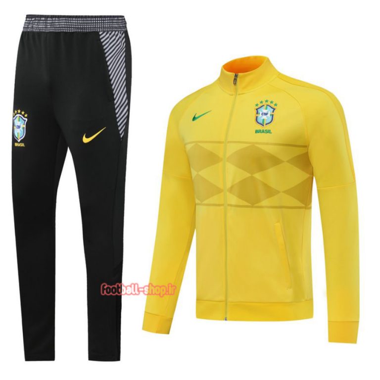 ست گرمکن شلوار زرد +A اریجینال 2022 برزیل-Nike
